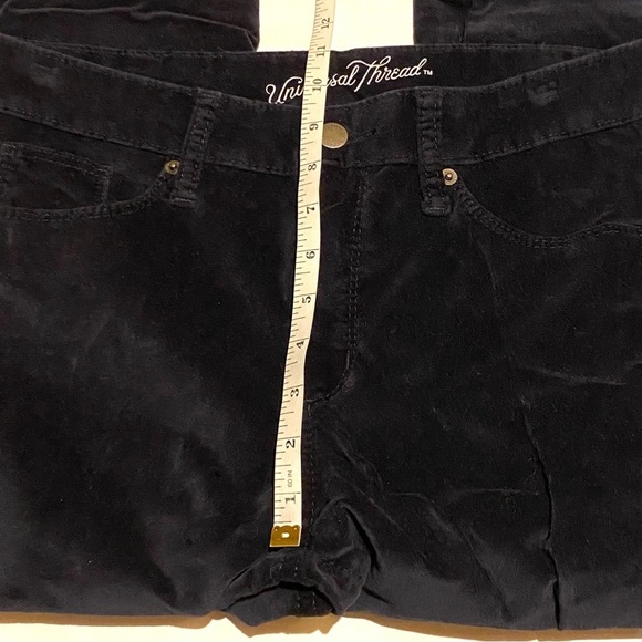 Universal Thread High Rise Dark Navy Blue Velveteen Pants Women's 8 - Picture 4 of 7
